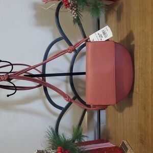Antik Kraft Elegant Pink Faux Leather Crossbody Bag - NWT Chic Minimalist